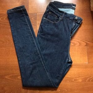 Old navy rockstar skinny stretch jeans high rise size 14tall. Dark wash